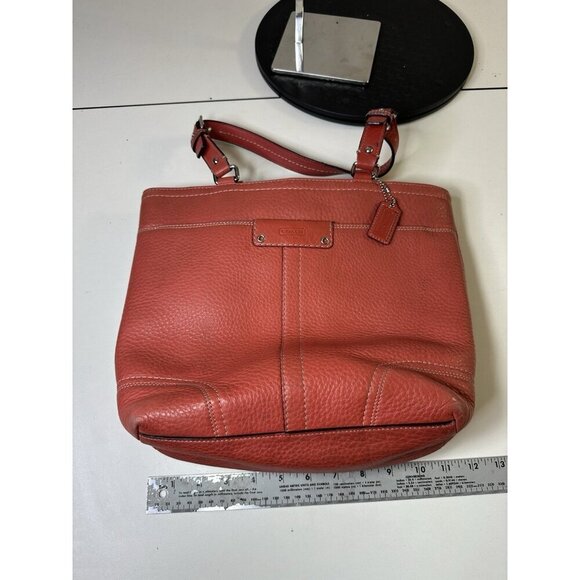 Coach Hamilton Pebbled Leather Hobo Shoulder Bag Double Handle F13089 - Picture 8 of 10